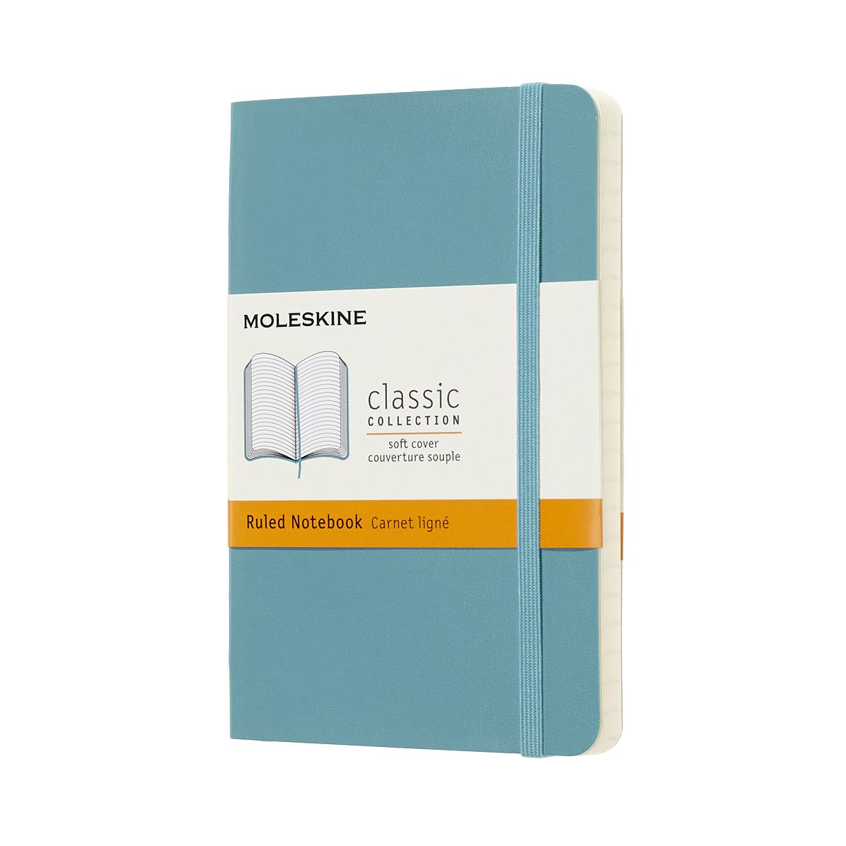 Moleskine Classic Notebook, Pocket, Ruled, Blue Reef, Soft Cover (3.5 x 5.5)