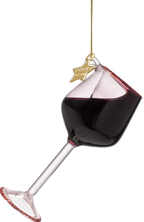 Glass Ornament, Red Wine Glass
