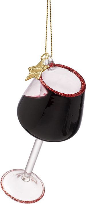 Glass Ornament, Red Wine Glass