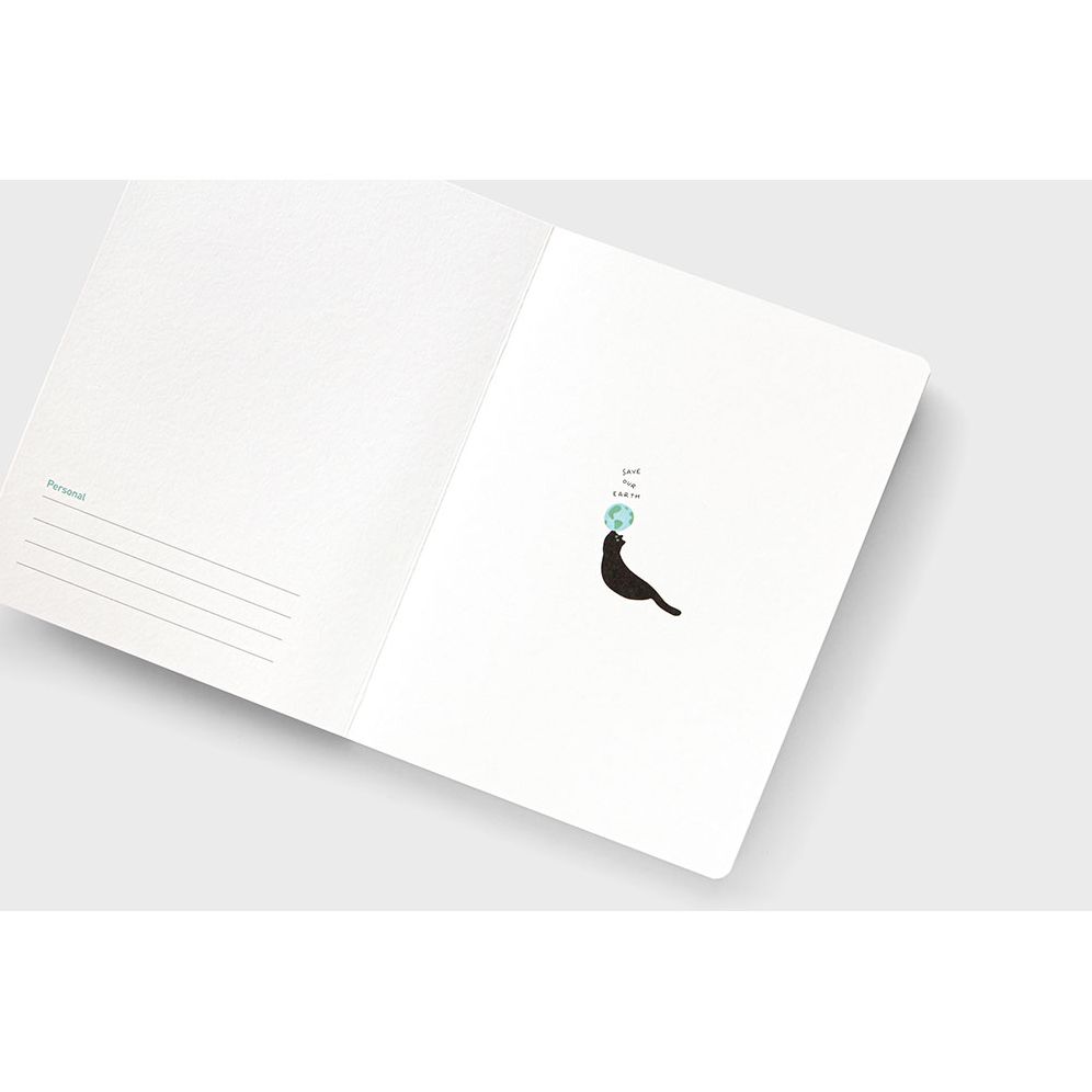 Dancing Black Cat Lined Journal