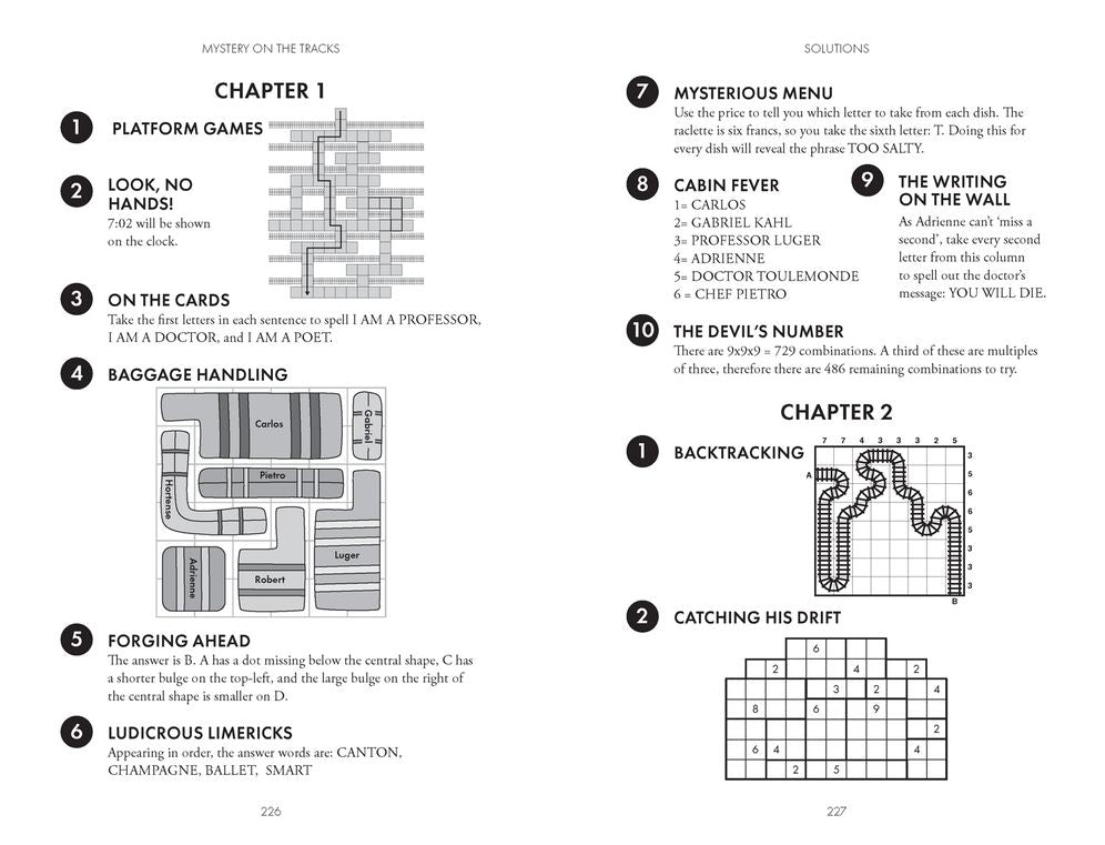 Collins Murder Mystery Puzzles - Mystery on the Tracks: 100 logic puzzles to solve the murder mystery