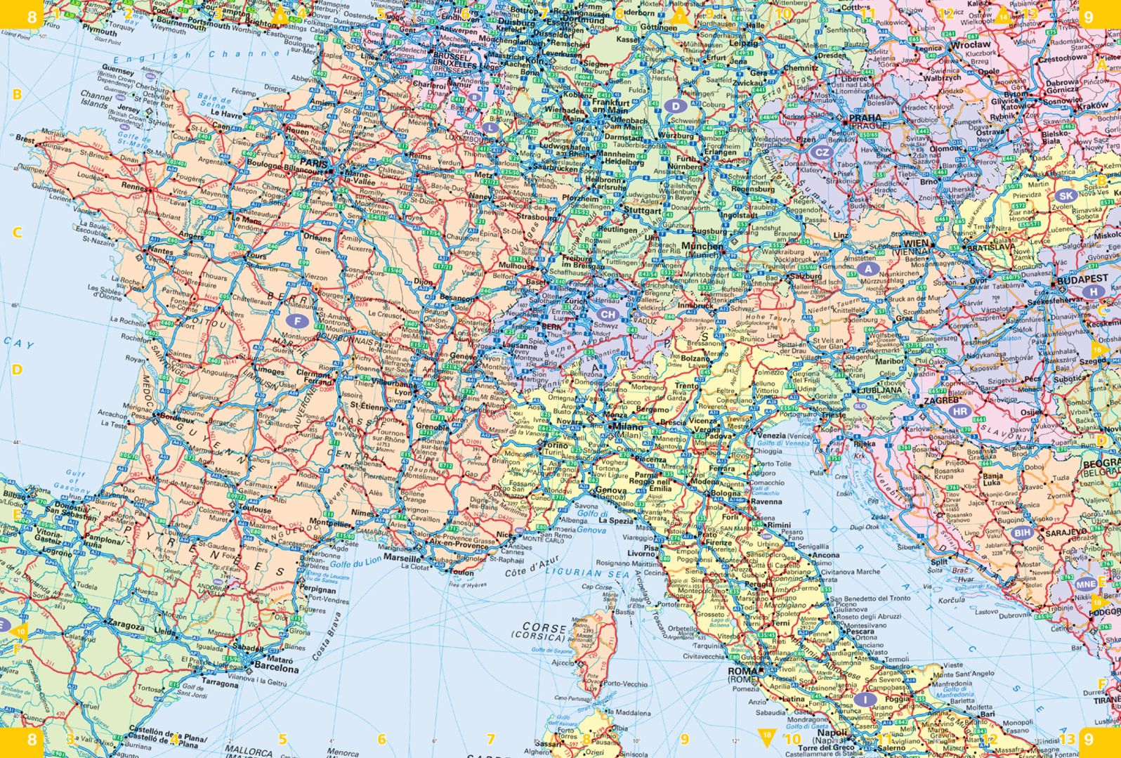 Collins 2026 Big Easy Road Atlas Europe: Spiral bound