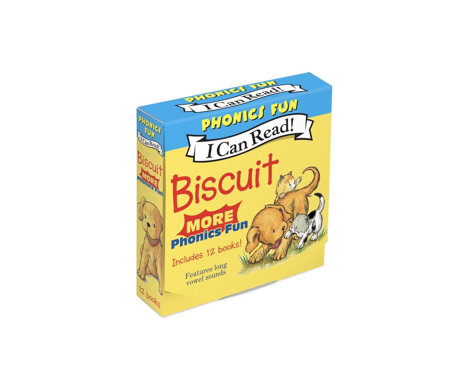 Biscuit: MORE 12-Book Phonics Fun!: A Box of 12 Mini-Books Featuring Short and Long Vowel Sounds for Dog Lovers