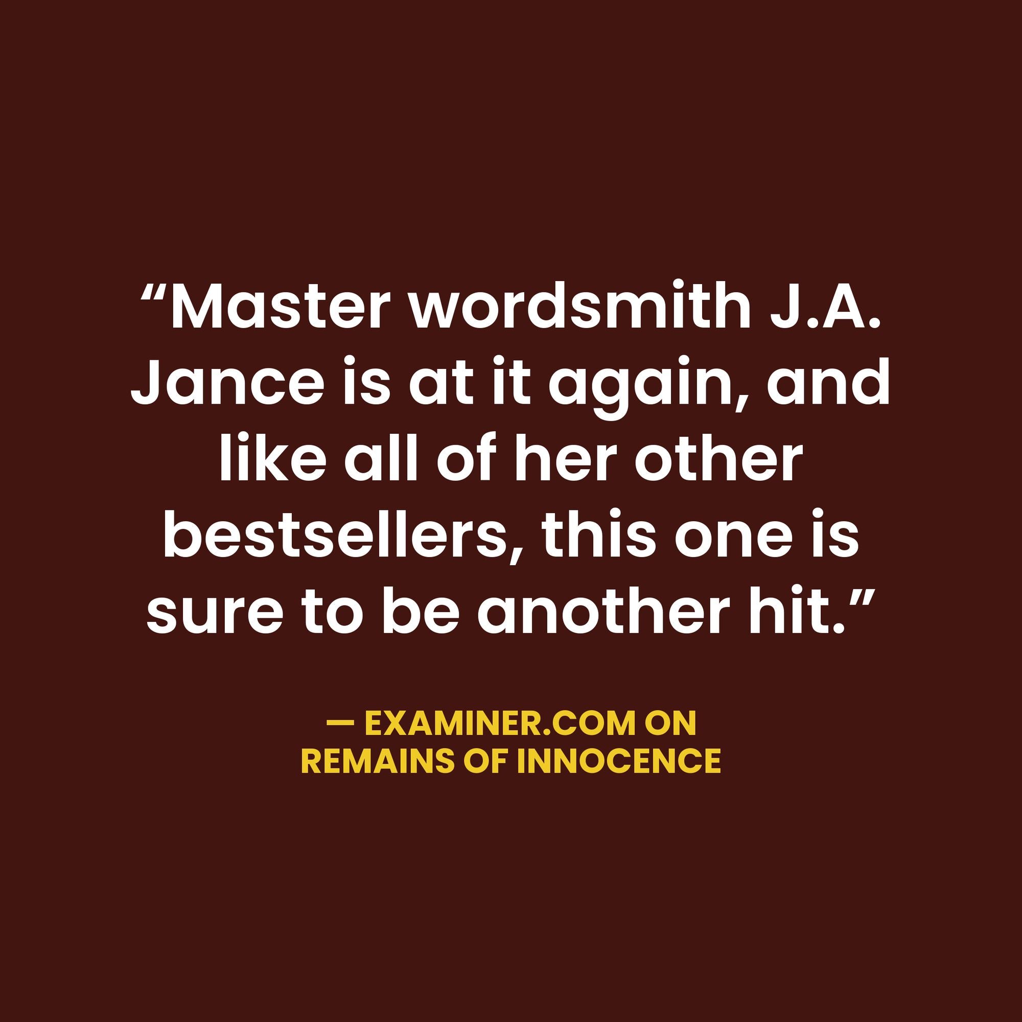 Remains of Innocence (Joanna Brady Series #16)