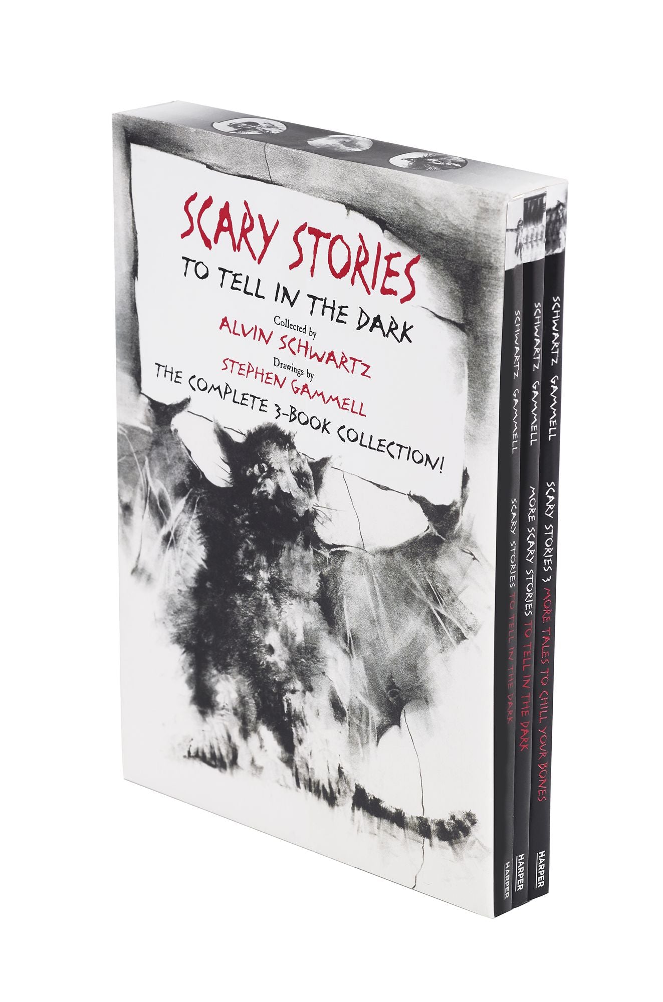Scary Stories Paperback Box Set: The Complete 3-Book Collection with Classic Art by Stephen Gammell
