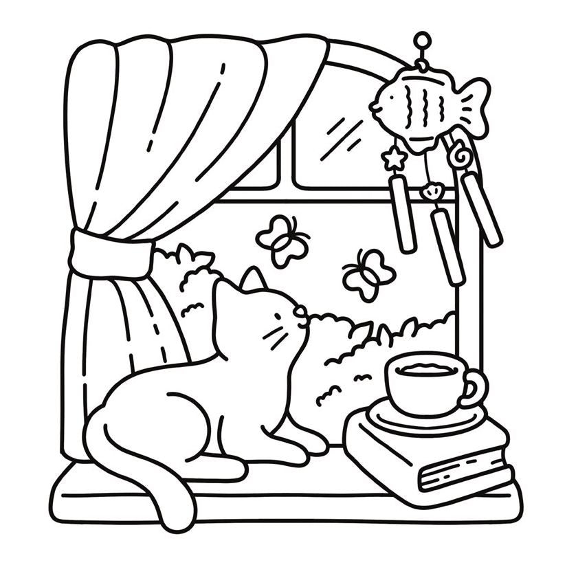 Cat Moments: Meow Life Coloring Book