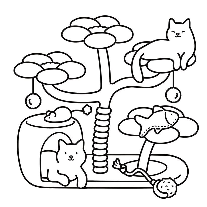 Cat Moments: Meow Life Coloring Book