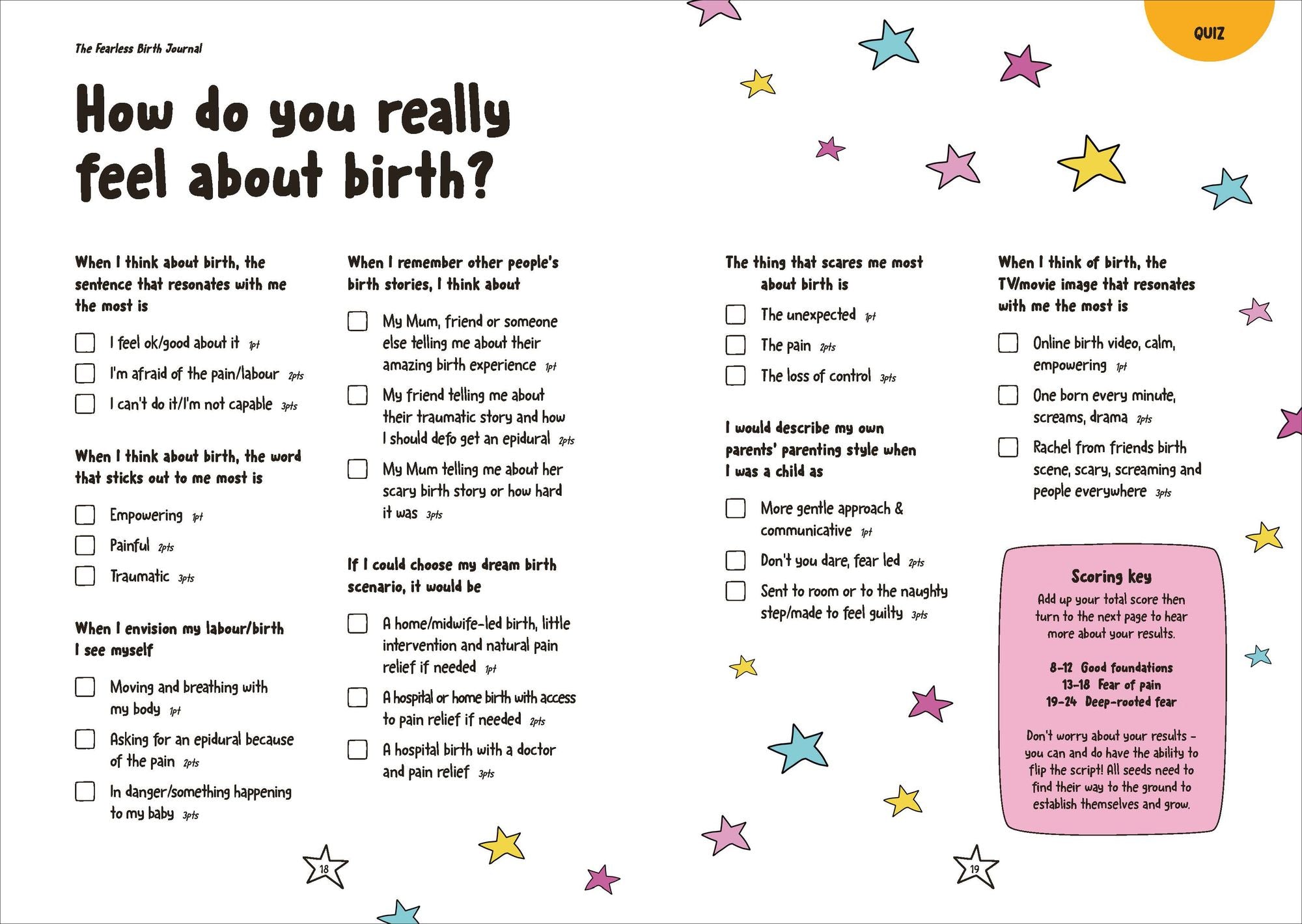 The Fearless Birth Journal: Growing Your Mind-Body Connection Throughout Pregnancy