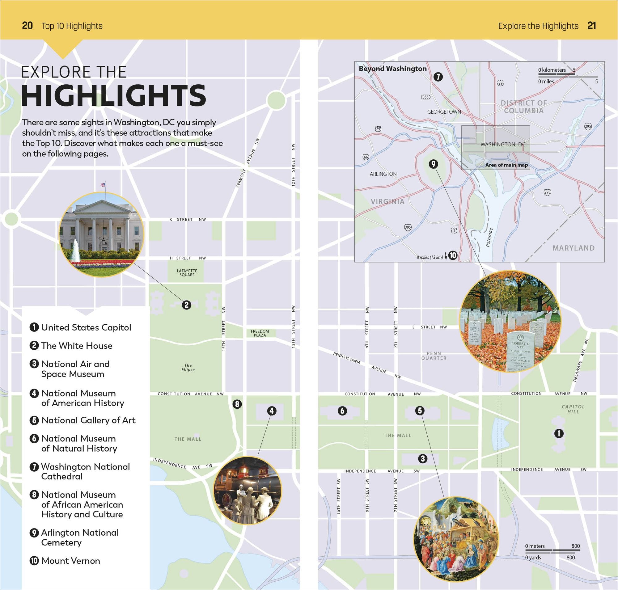 DK Top 10 Washington, DC: Top 10 lists for your perfect trip, plus an all-weather folded map