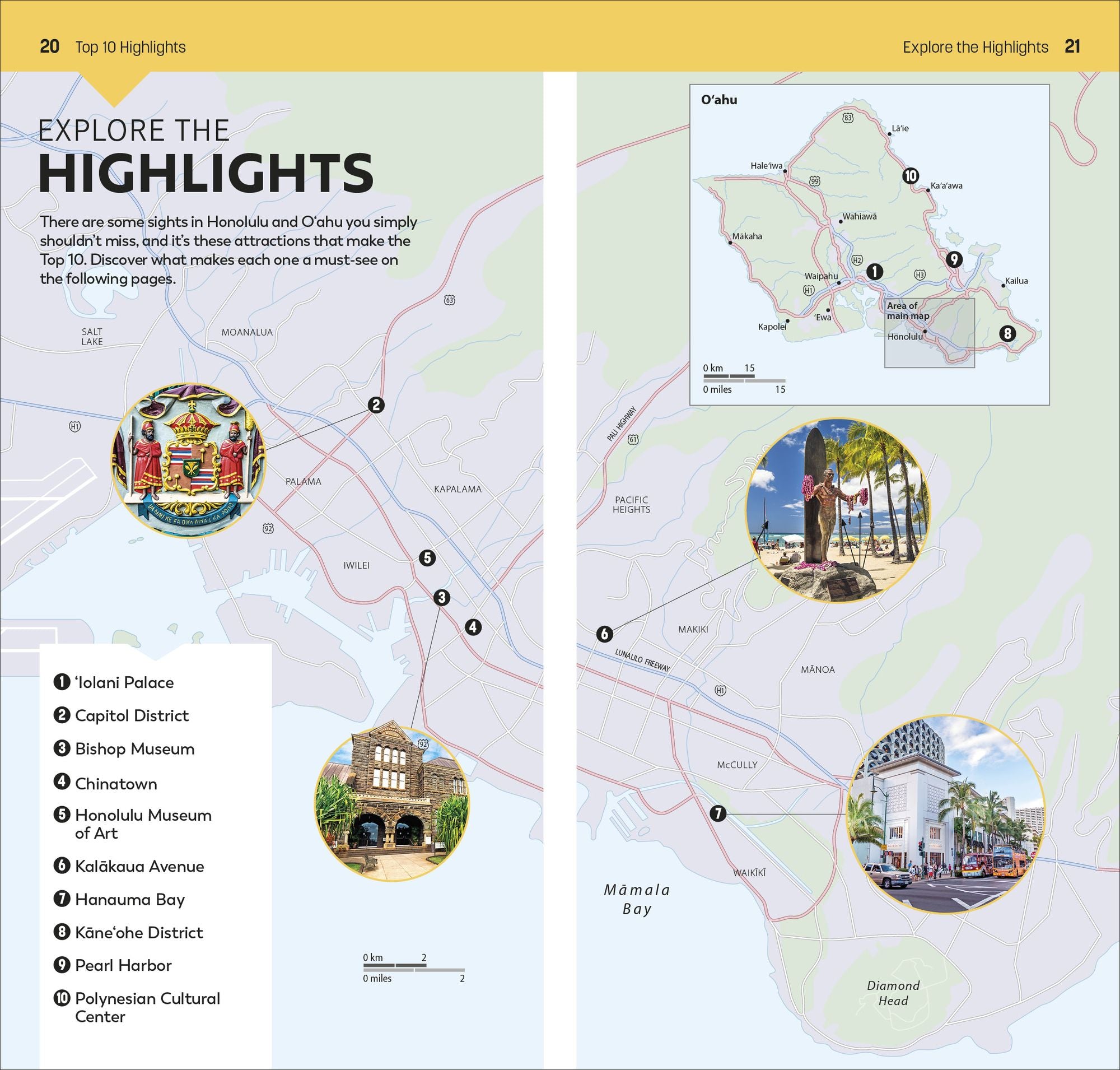 DK Top 10 Honolulu and O'ahu: Top 10 lists for your perfect trip, plus an all-weather folded map