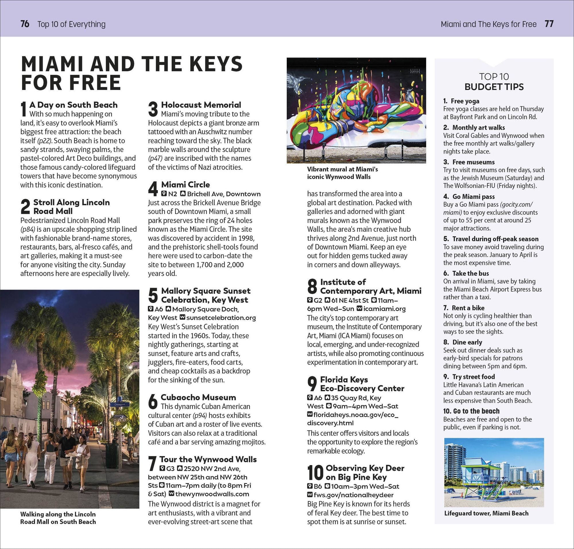 DK Top 10 Miami and the Keys: Top 10 lists for your perfect trip, plus an all-weather folded map