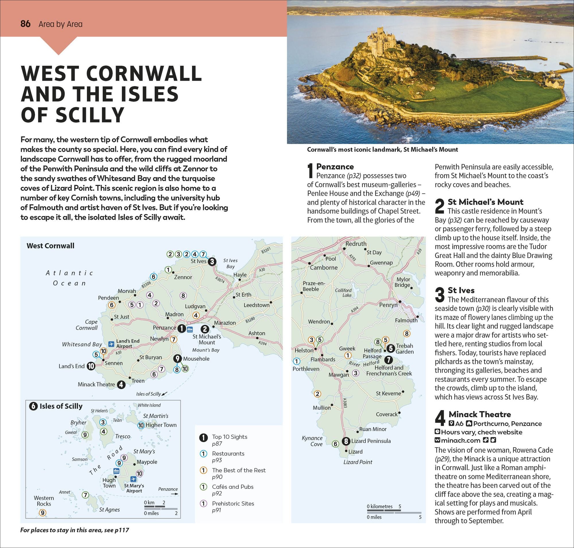 DK Top 10 Cornwall and Devon: Top 10 lists for your perfect trip, plus an all-weather folded map