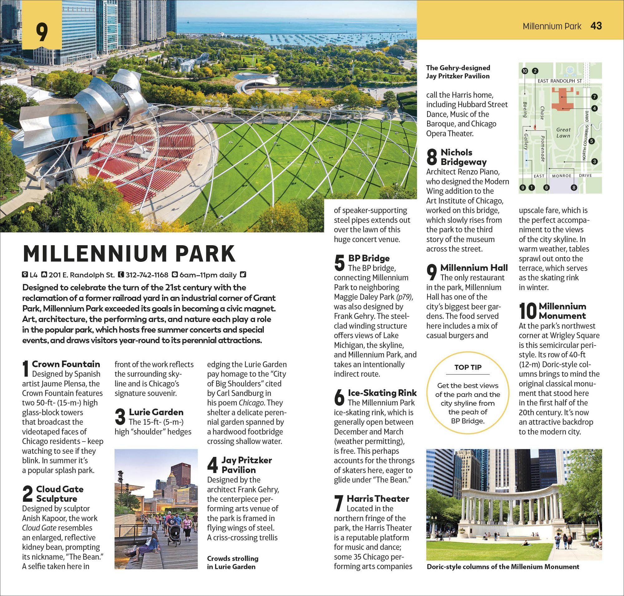 DK Top 10 Chicago: Top 10 lists for your perfect trip, plus an all-weather folded map