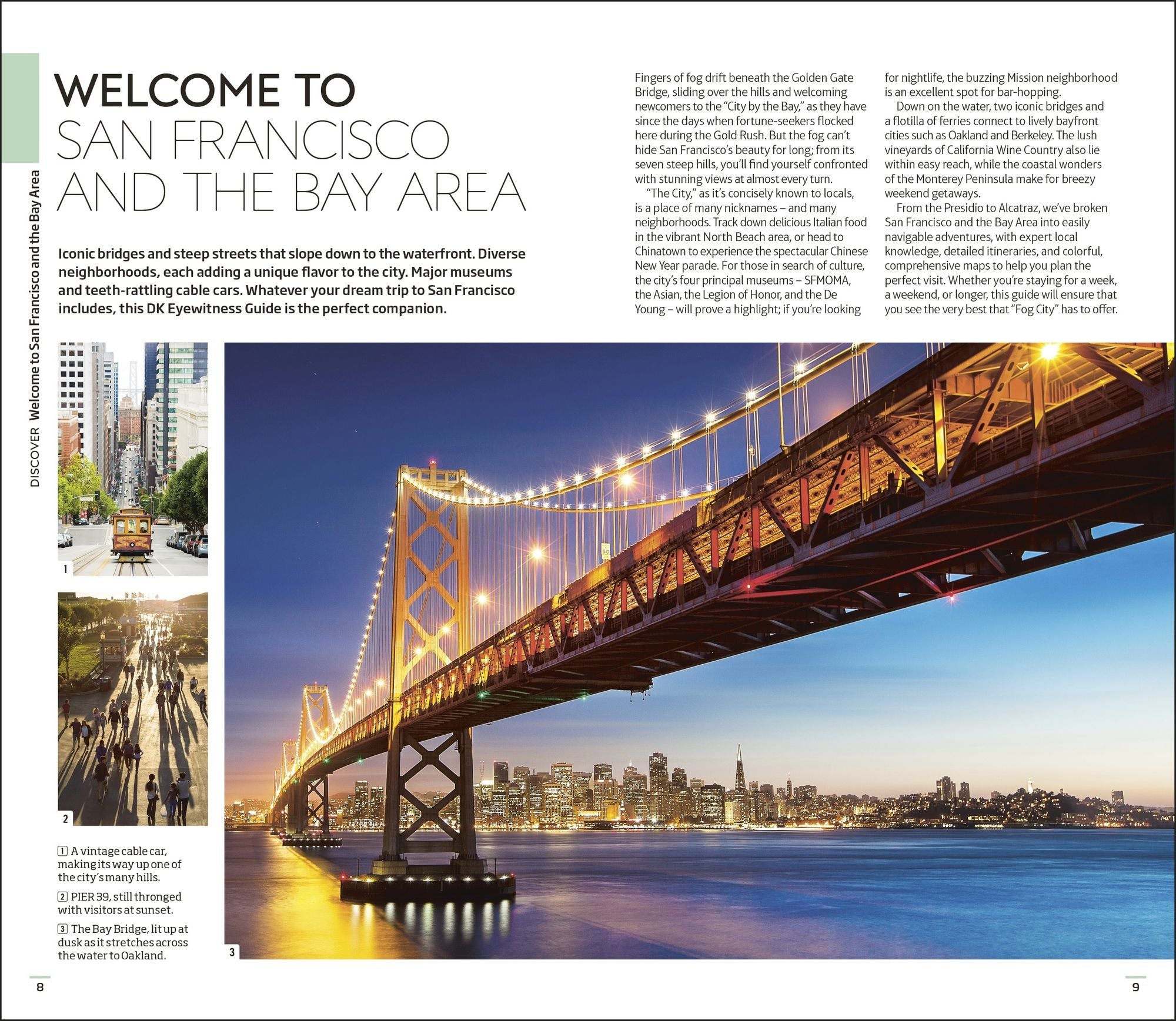 DK San Francisco and the Bay Area: Must-See Sights. Culture & History. Detailed Maps & Tours. Area-by-Area Guide.
