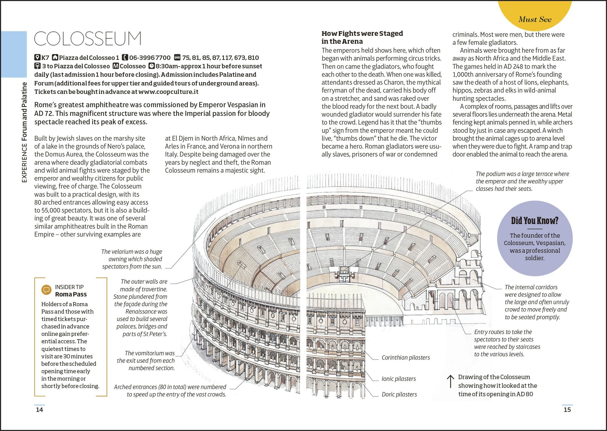 DK Rome Mini Map and Guide
