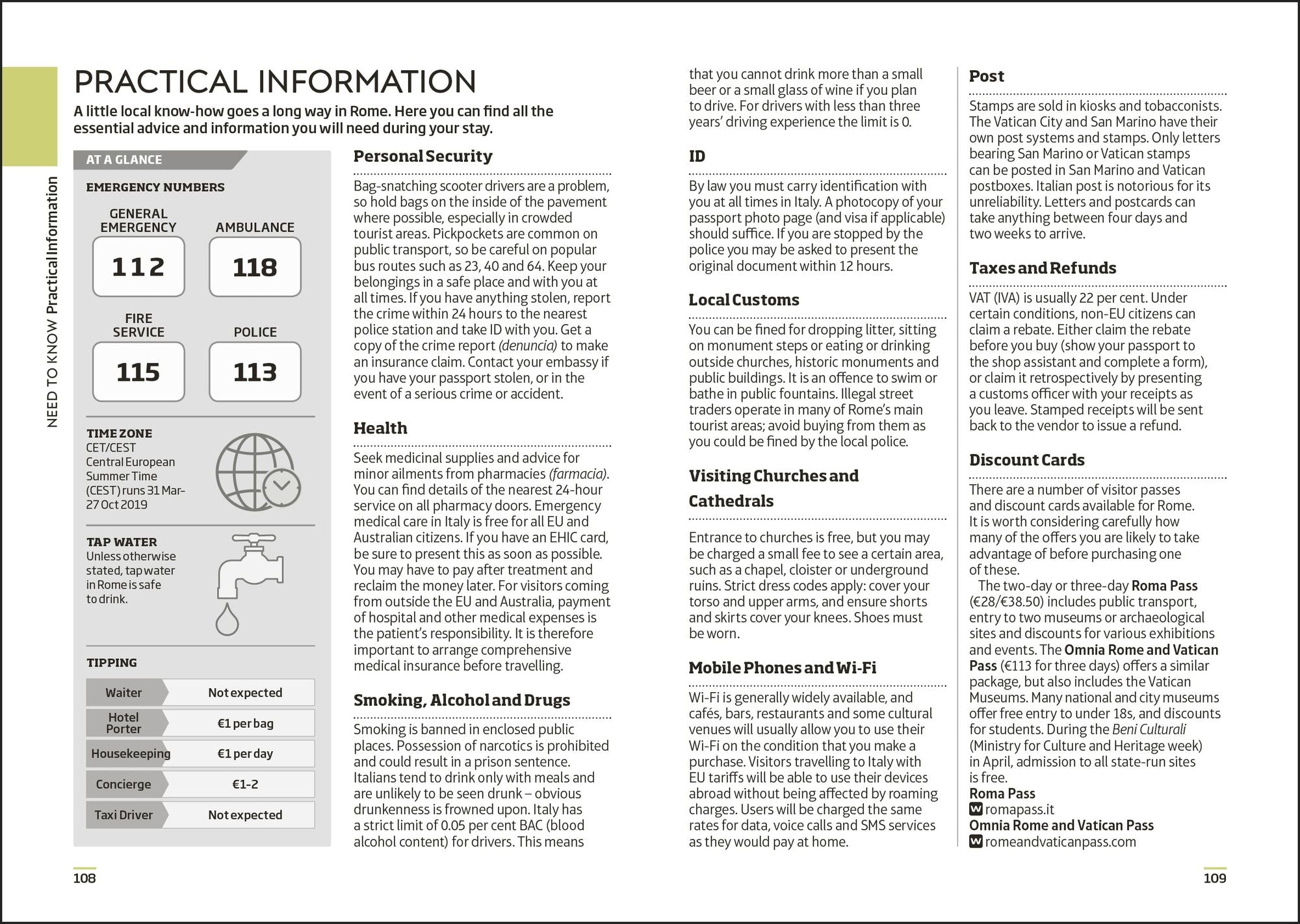 DK Rome Mini Map and Guide