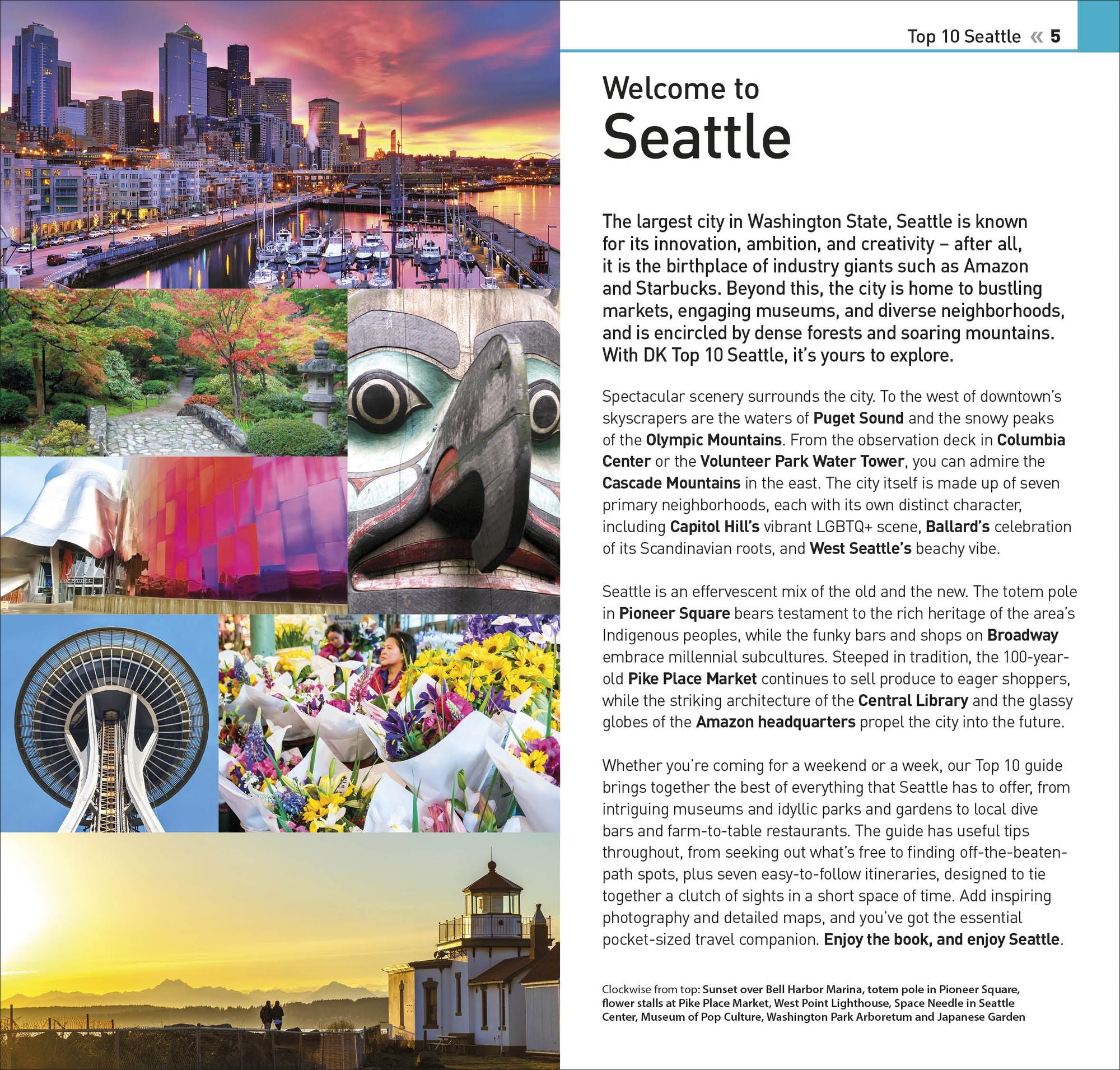 DK Top 10 Seattle: Top 10 lists for your perfect trip, plus an all-weather folded map