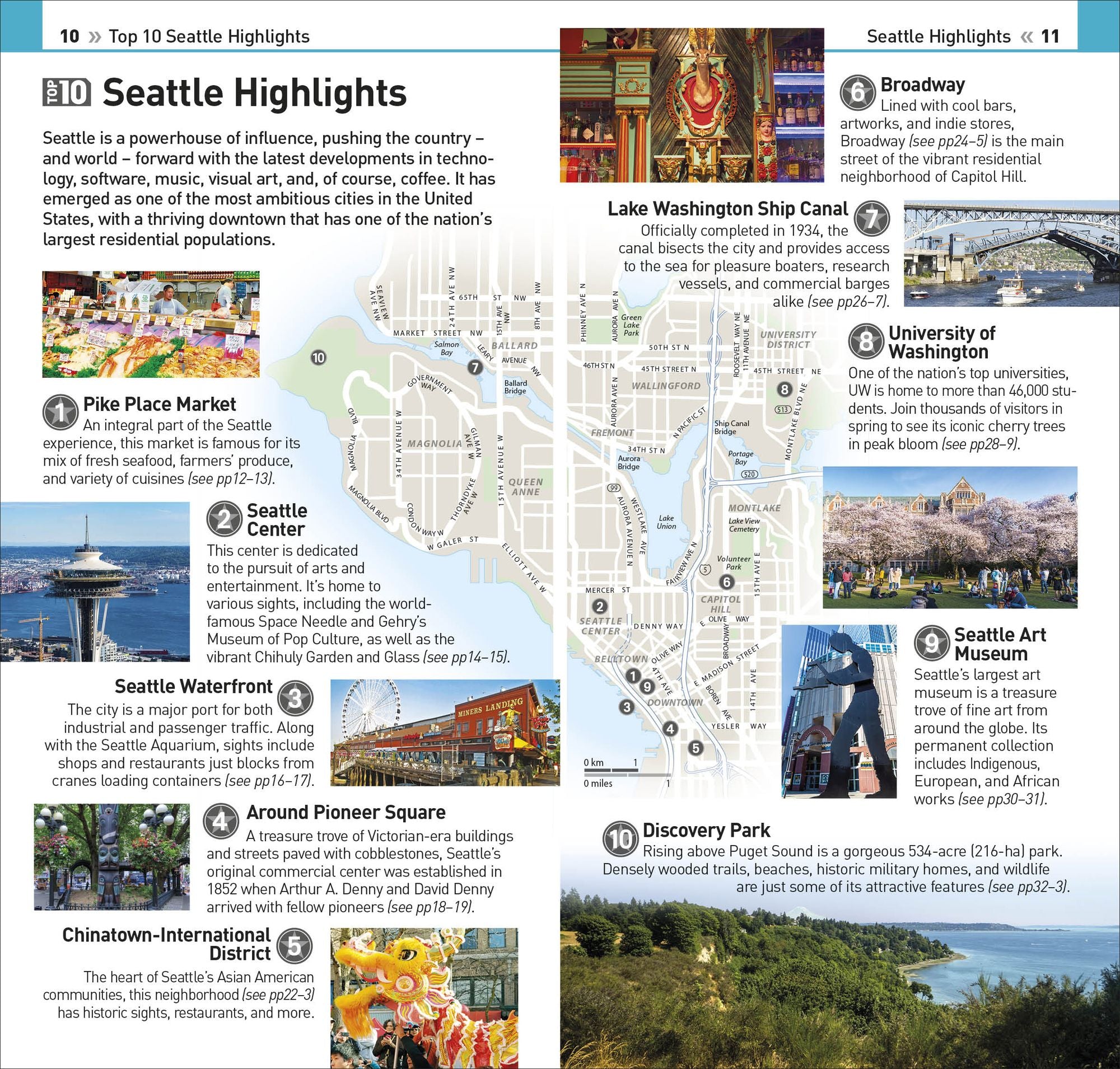 DK Top 10 Seattle: Top 10 lists for your perfect trip, plus an all-weather folded map