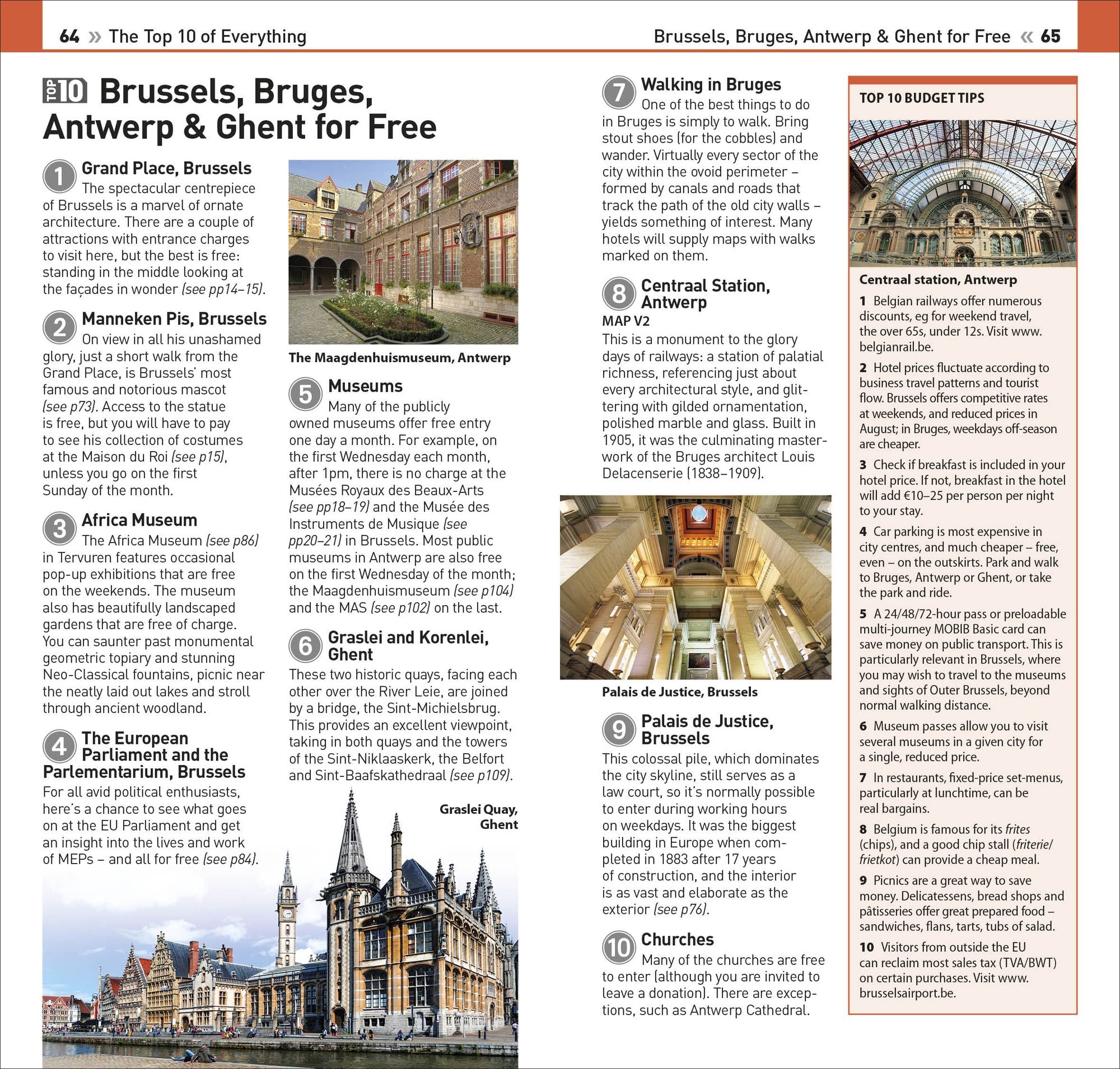 DK Top 10 Brussels, Bruges, Antwerp and Ghent: Top 10 lists for your perfect trip, plus an all-weather folded map