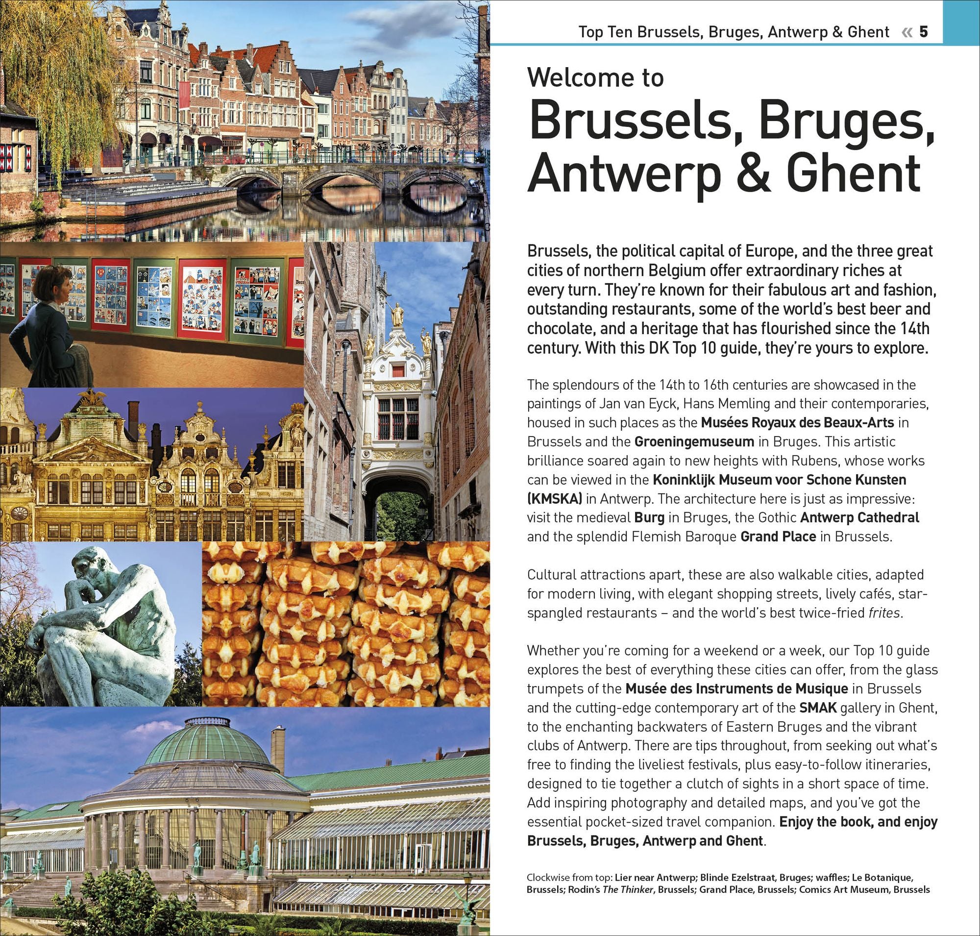 DK Top 10 Brussels, Bruges, Antwerp and Ghent: Top 10 lists for your perfect trip, plus an all-weather folded map
