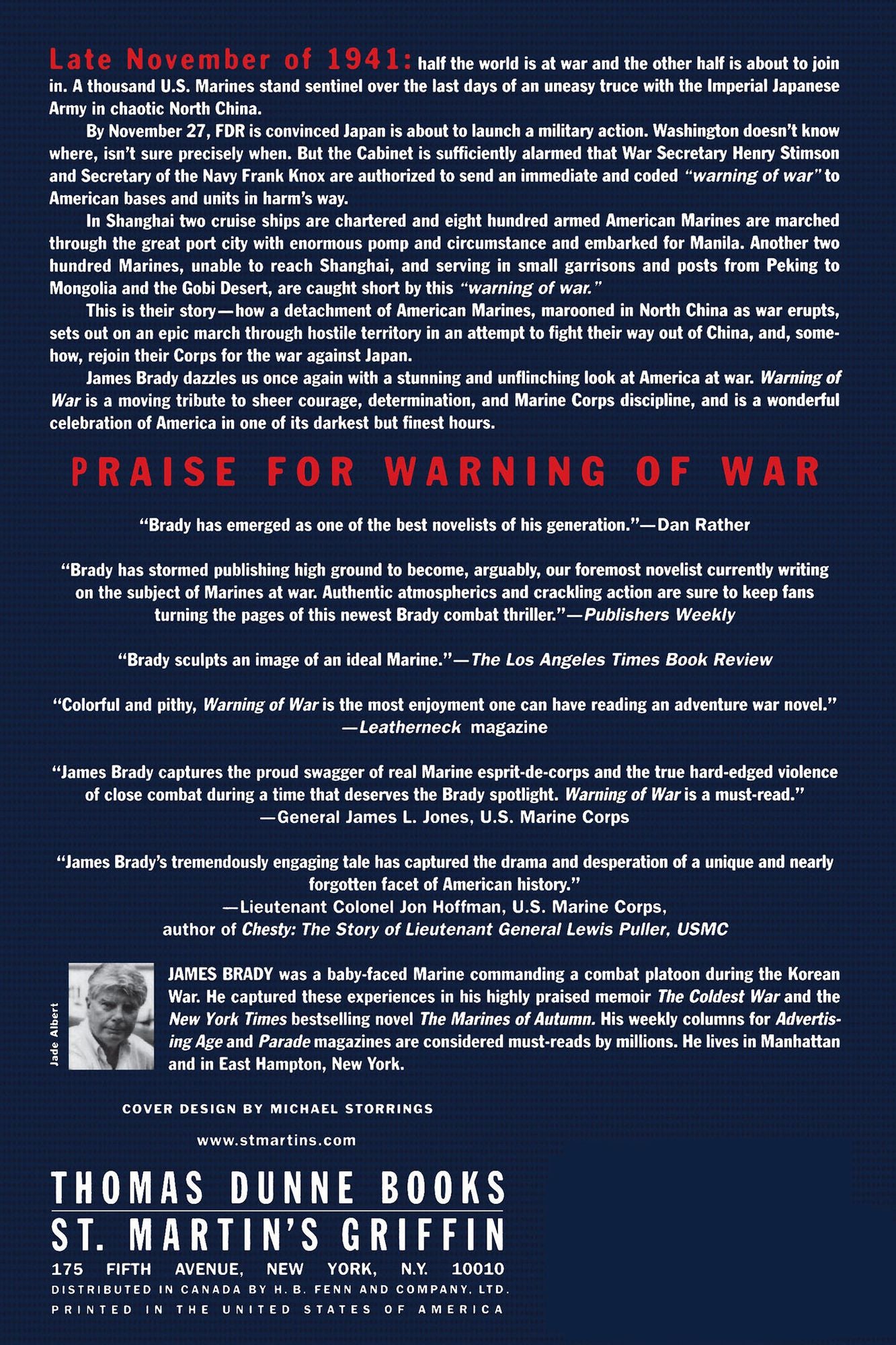 Warning of War: A Novel of the North China Marines