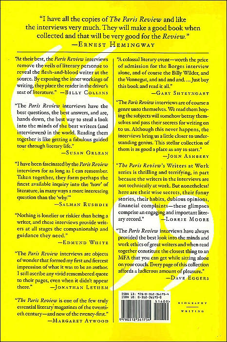 The Paris Review Interviews, I: 16 Celebrated Interviews