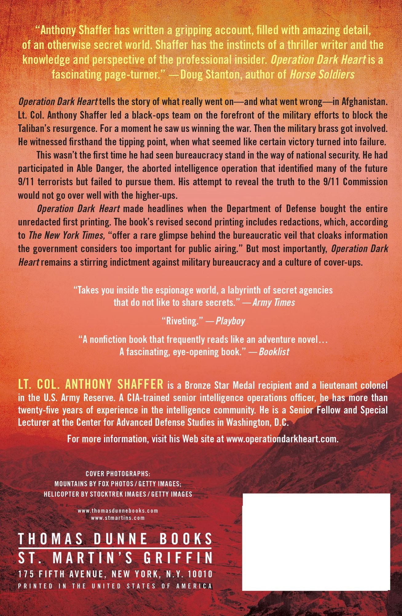 Operation Dark Heart: Spycraft and Special Ops on the Frontlines of Afghanistan -- and The Path to Victory