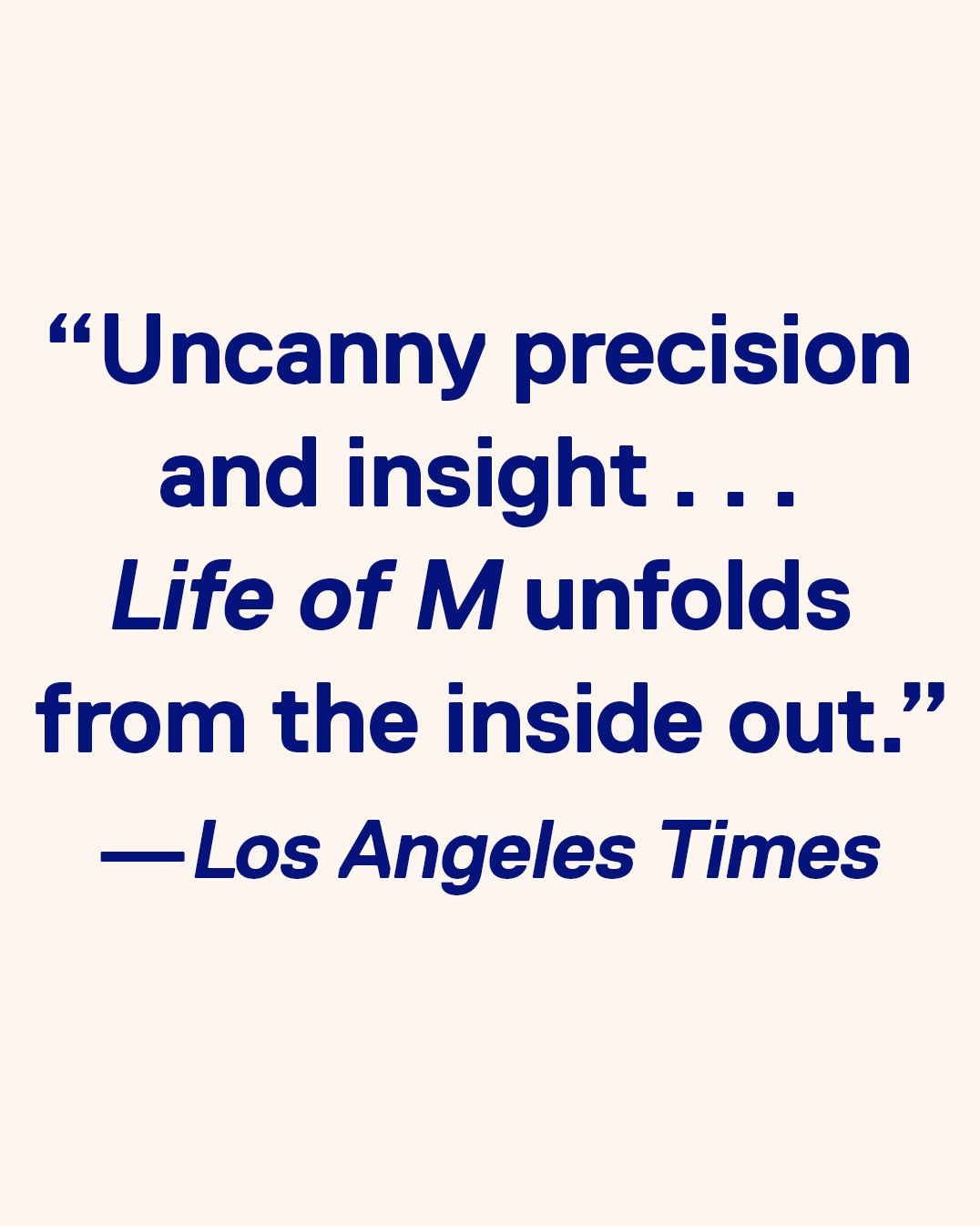 Life of M: A Novel