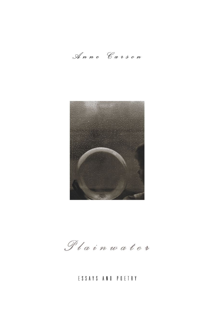 Plainwater: Essays and Poetry