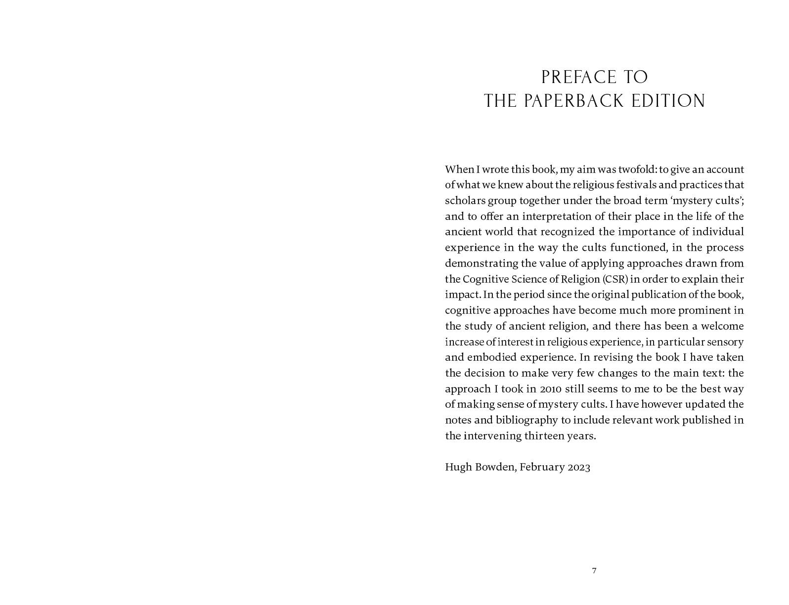 Mystery Cults in the Ancient World