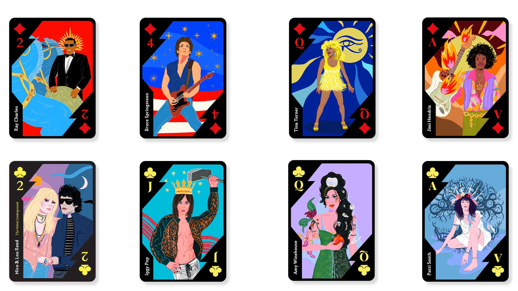 Rock Gods and Goddesses: Book and Playing Cards