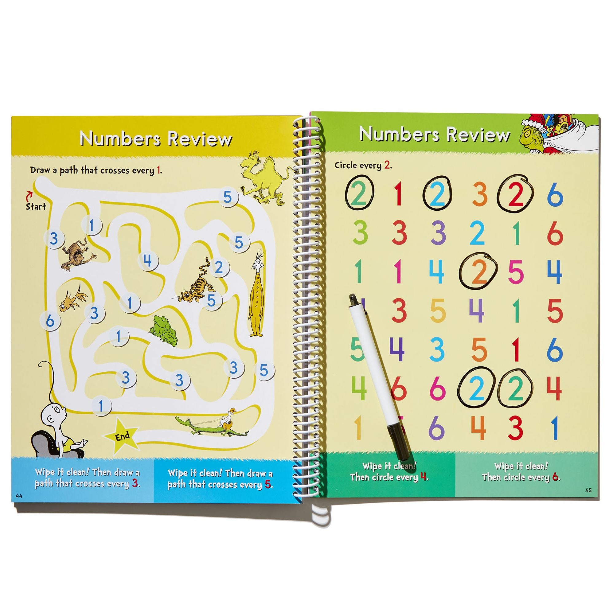 Dr. Seuss Wipe-Clean Workbook: Letters and Numbers: Activity Workbook for Ages 3-5
