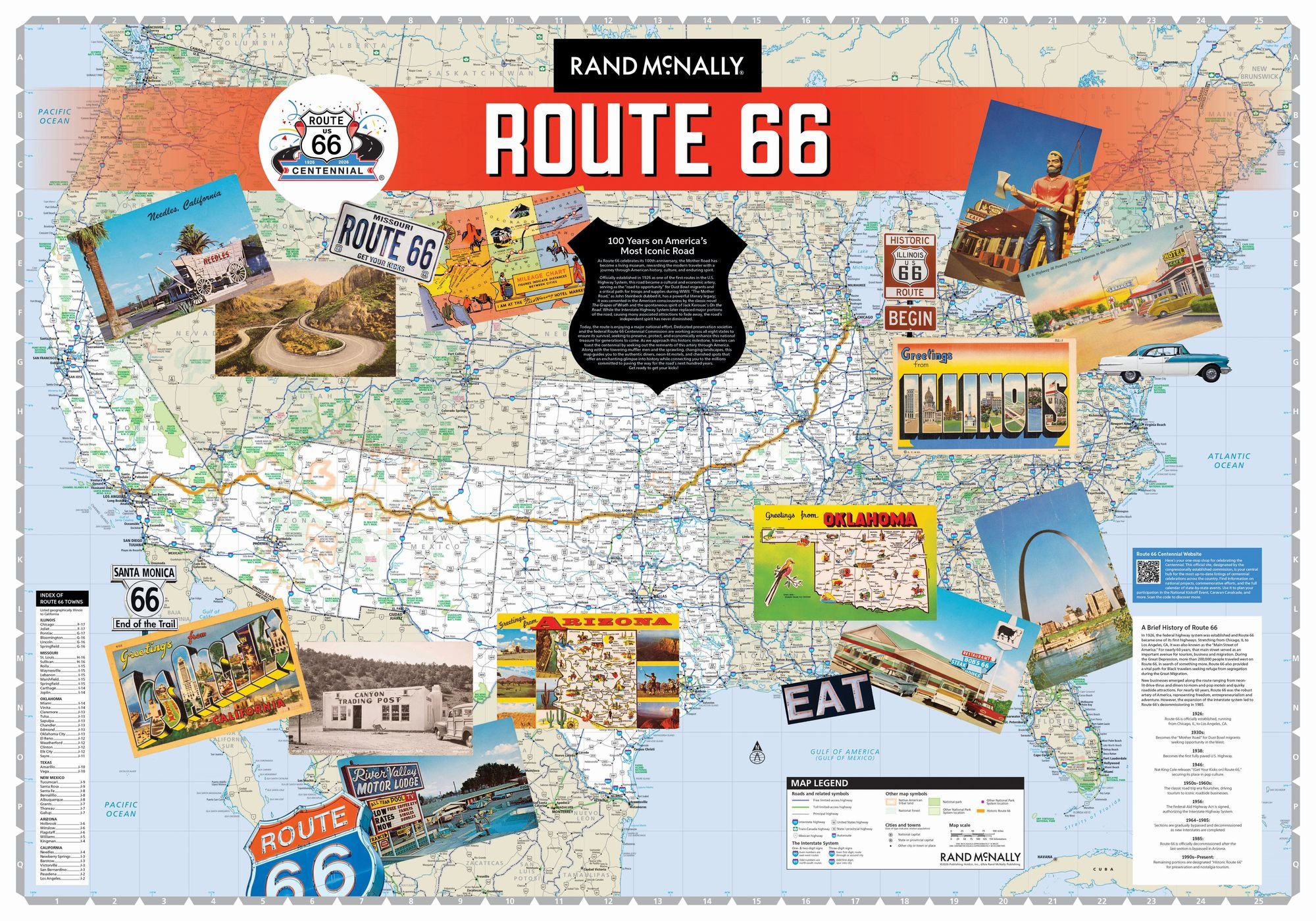 Rand McNally The Official Route 66 Centennial Map