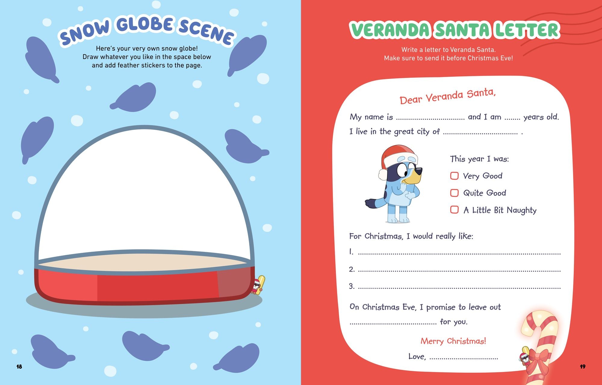 Bluey: Hooray, It's Christmas!: A Sticker & Activity Book