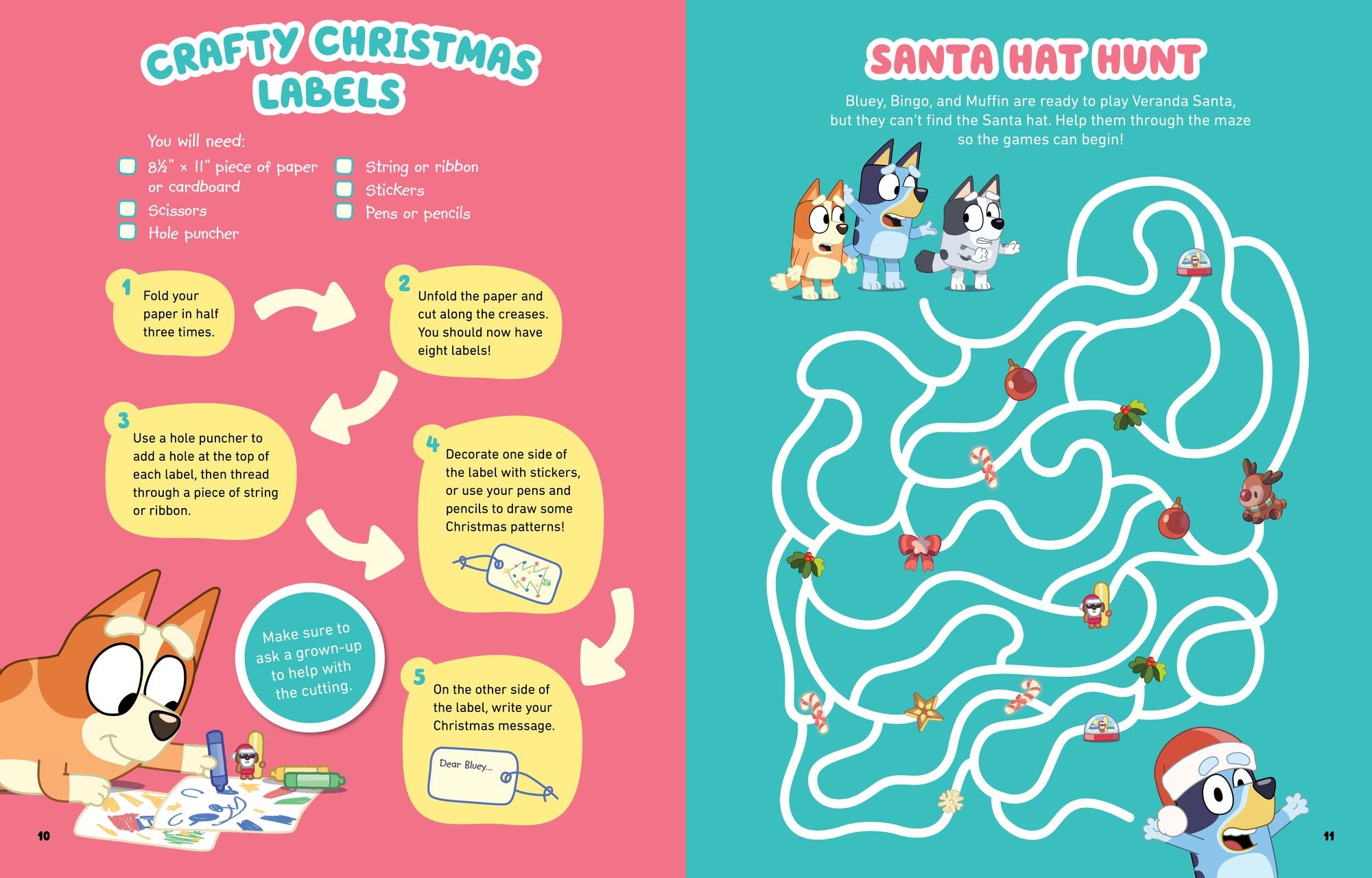 Bluey: Hooray, It's Christmas!: A Sticker & Activity Book