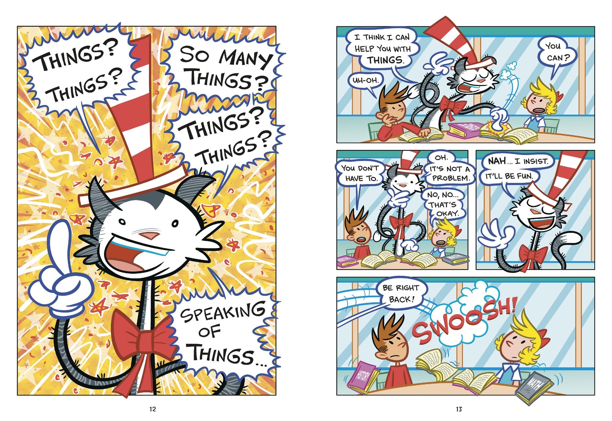 Dr. Seuss Graphic Novel: Thing One and Thing Two Have Homework to Do: A Cat in the Hat Story