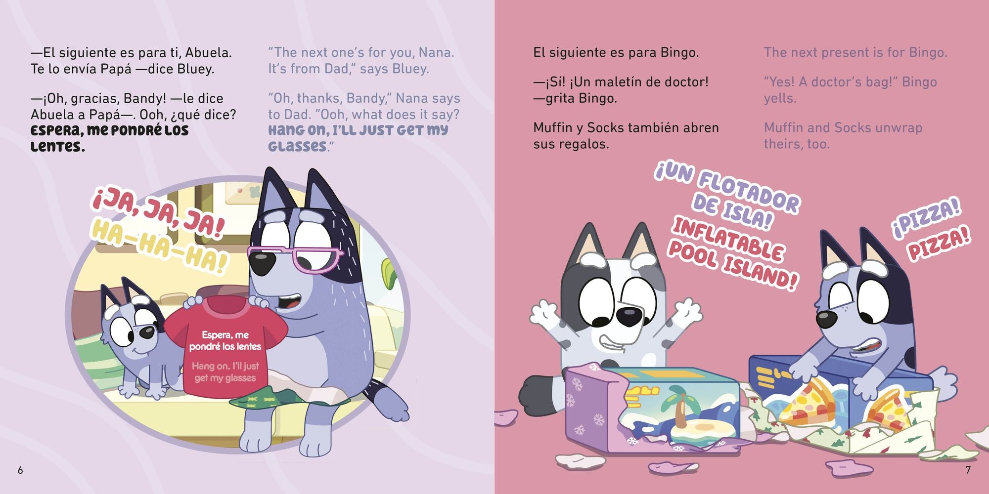 Bluey: Christmas Swim/Nadando en Navidad (Bilingual English-Spanish Edition)