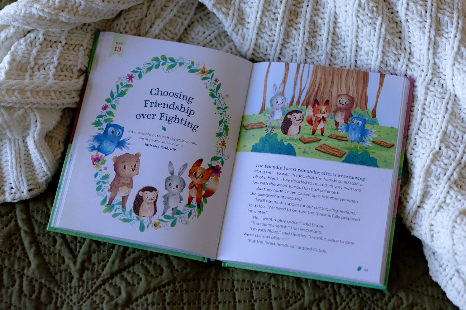 Adventures in the Friendly Forest: A 30-Day Storybook Devotional to Help Kids Grow in Faith and Character