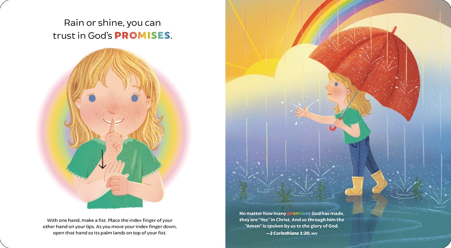 ASL Gospel Signs: God's Rainbow of Promises: An ASL Gospel Signs Board Book