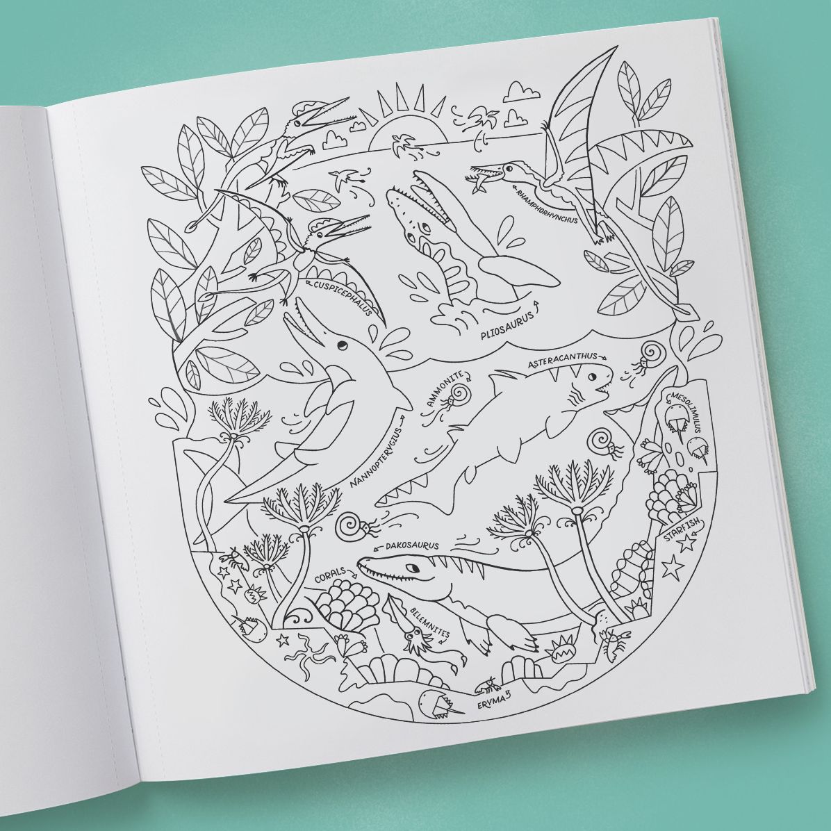 Dinosaurs Coloring Book: 40 Drawings to Color
