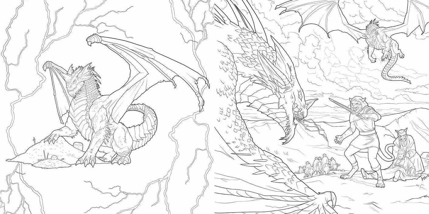 Dragons of the Realms (Dungeons & Dragons): An Official Dungeons & Dragons Coloring Book