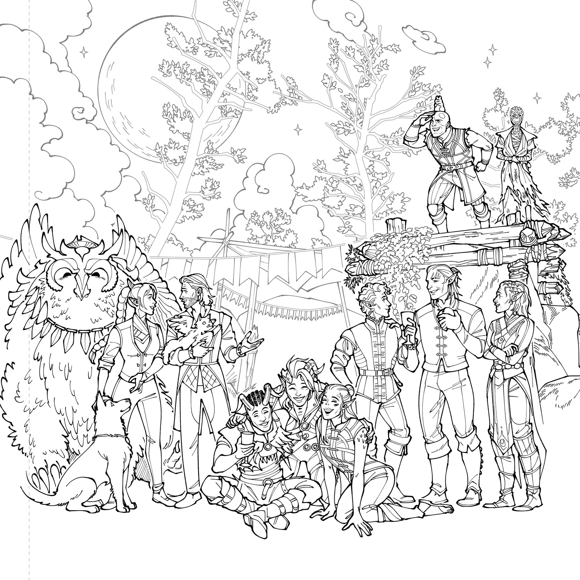 The Official Baldur's Gate 3 Coloring Book