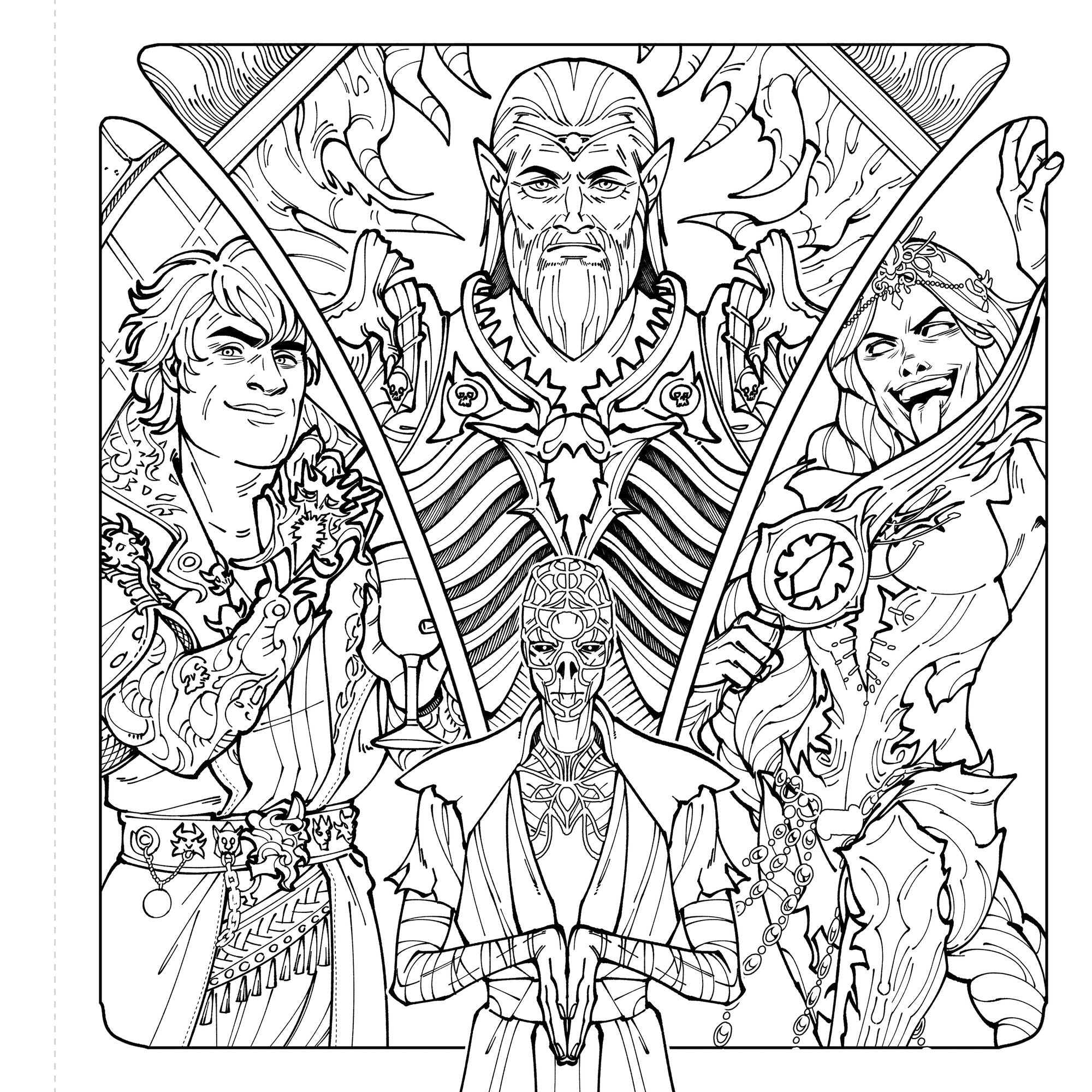 The Official Baldur's Gate 3 Coloring Book
