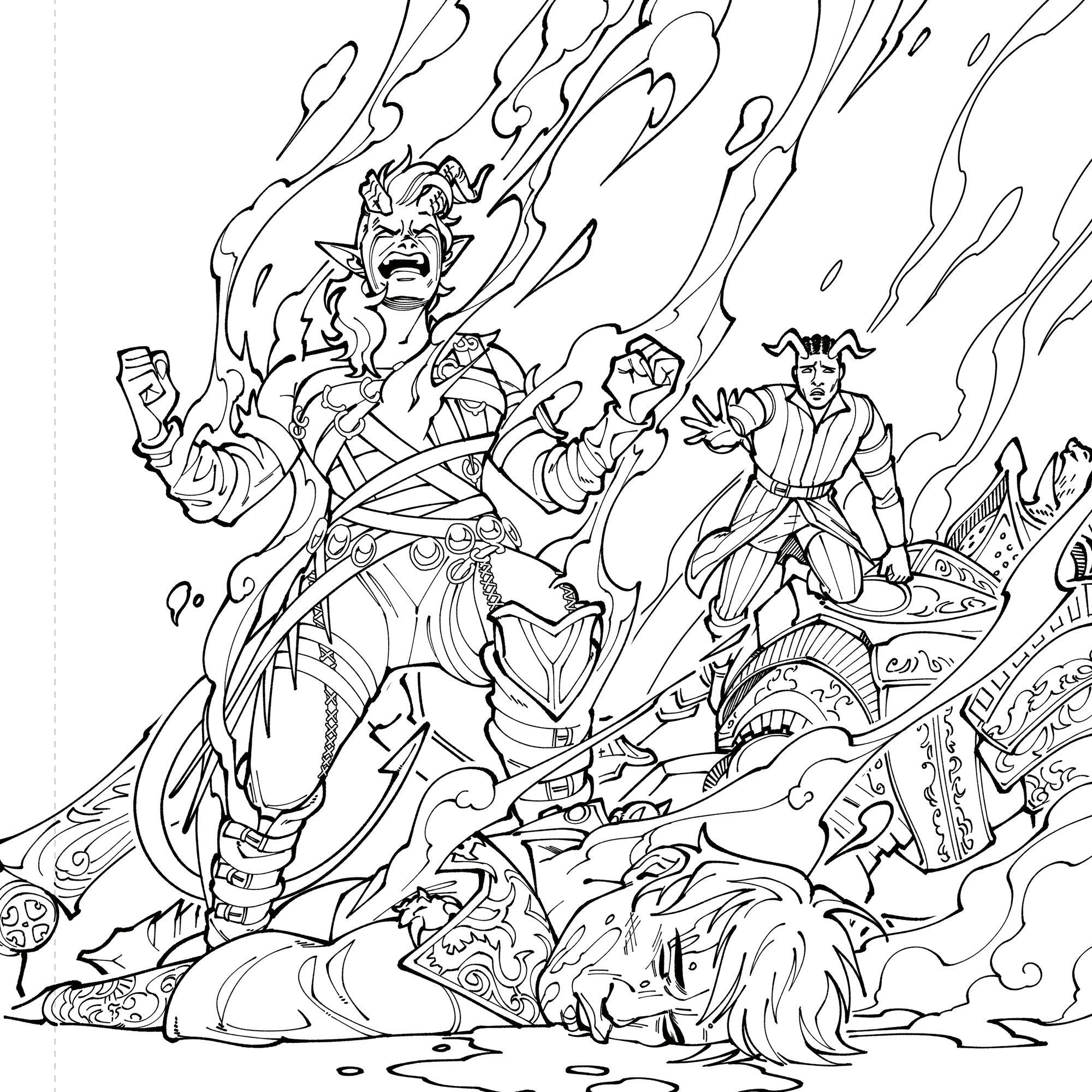 The Official Baldur's Gate 3 Coloring Book