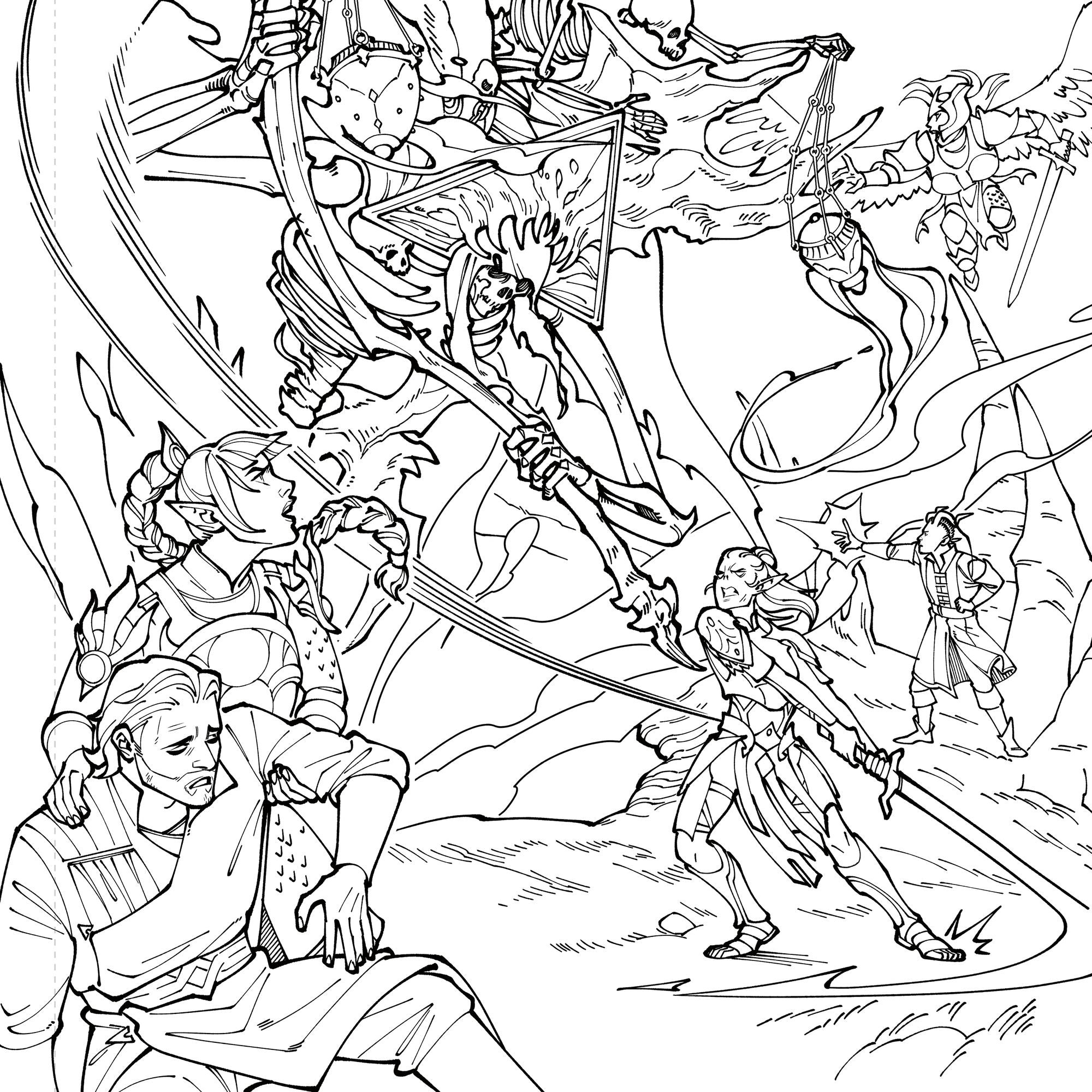 The Official Baldur's Gate 3 Coloring Book