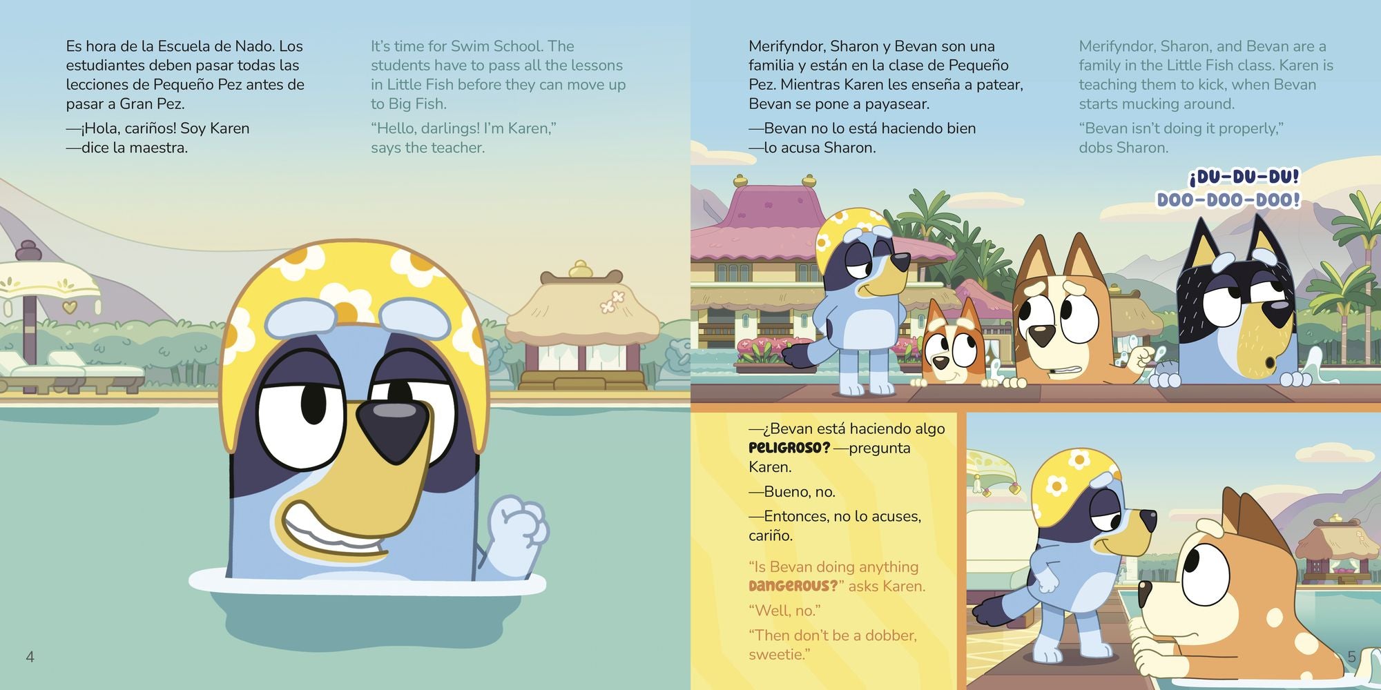 Bluey: Swim School/Escuela de nado (Bilingual English-Spanish Edition): Un libro bilingüe