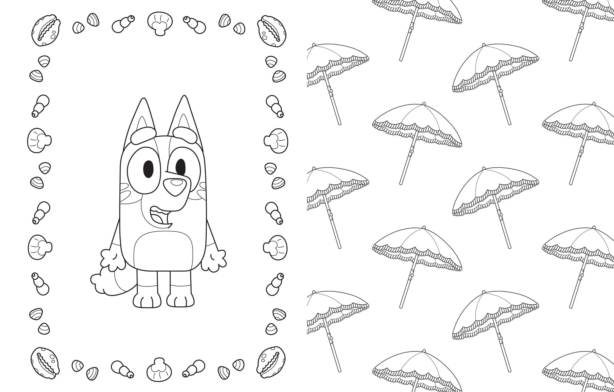 Bluey: At the Beach: A Coloring Book