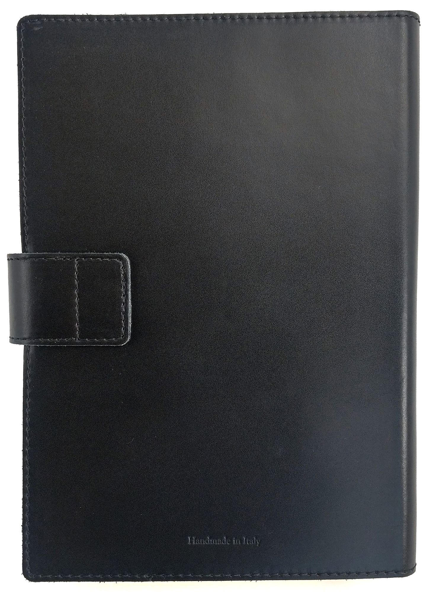 Smooth Black Leather Journal w/ Snap