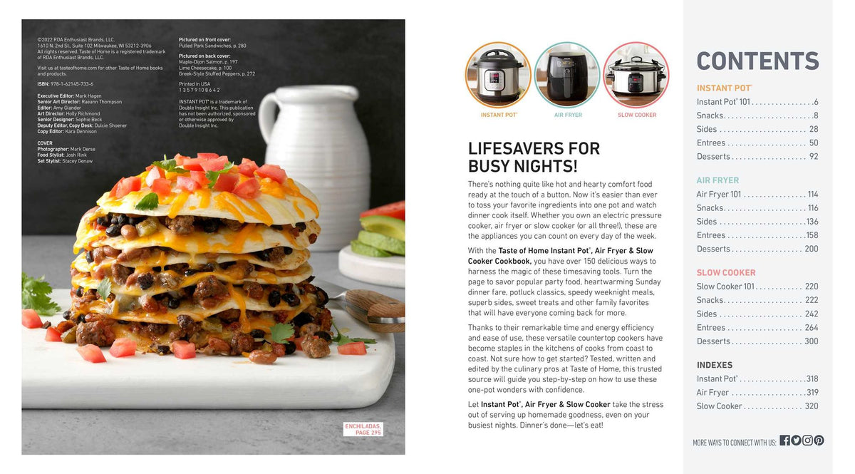 Taste of Home Instant Pot/Air Fryer/Slow Cooker