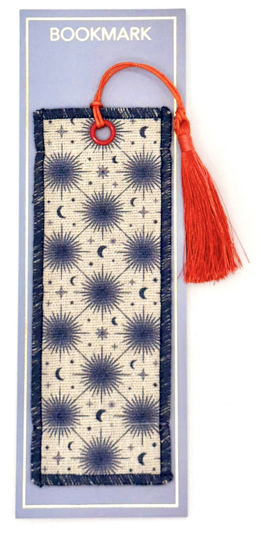 Linen & Embroidery Blue Stars Bookmark